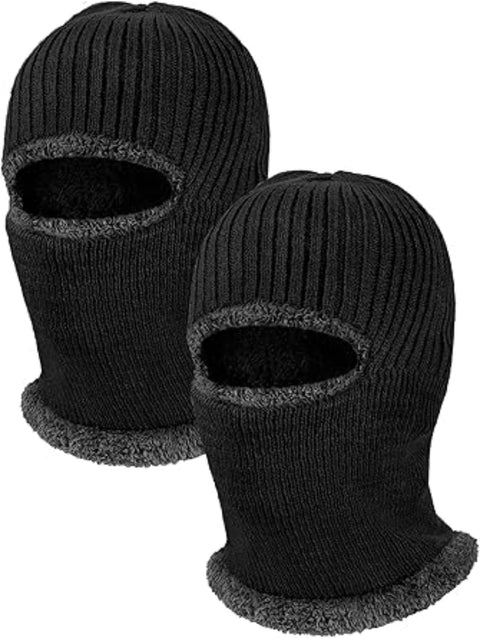 NALACAL 2PCS Balaclava Face Mask, Winter Face Mask, Ski Masks, Warm Knitted Balaclava for Men Women, Waterproof Windproof Thermal Face Mask, Fleece Windproof Face Cover for Outdoor Sports