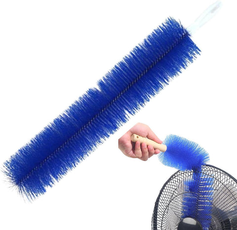 Long Flexible Fan Cleaning Brush – Multi-Purpose Ceiling Fan & AC Vent Dust Remover, Durable Household Cleaning Tool for Curtains, Windows & Door Gaps (Blue (two packs))
