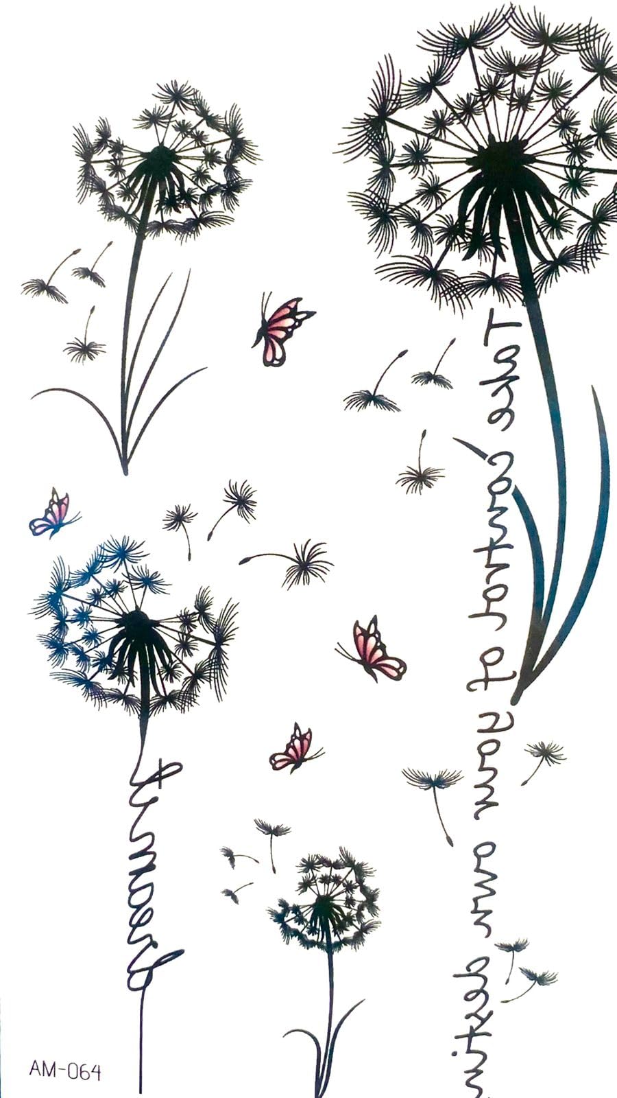 Tattoo Tech, 1 Sheet Medium Semi Permanent Tattoo21*12cm, Adult Art Design Temporary Tattoos, Lasts 1-2 Weeks, Waterproof, Realistic Look, No Adhesive, No Reflection-BLUE (AM064)