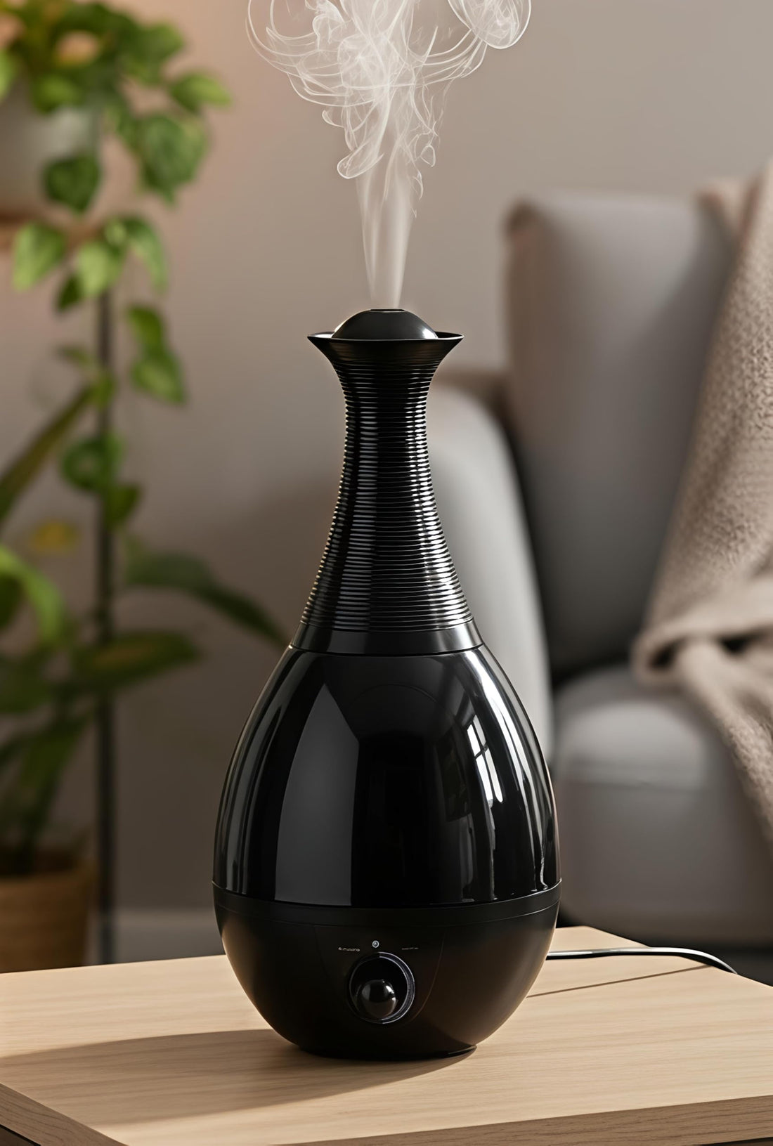 3L Humidifier Essential Oil Diffuser, 360° Ultra Quiet Nozzle, Color Changing, Auto Shut-Off and Light, Last Up to 24 Hours (3L Black Collar)