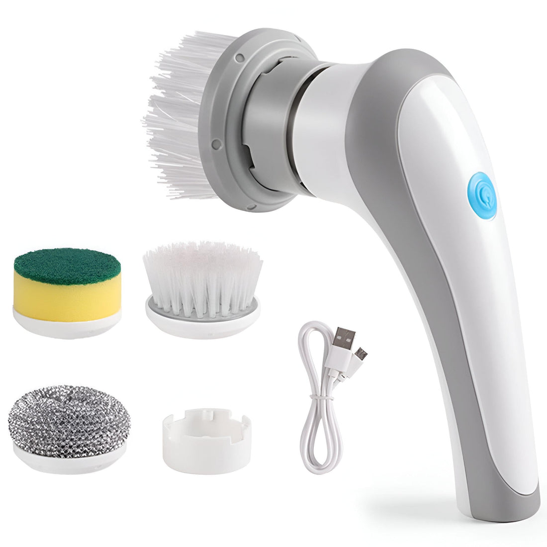 Doctoral Cleaning Brush - Innovative electric washing brush with interchangeable brush heads to remove superior dirt in hard-to-reach areas (Model3)