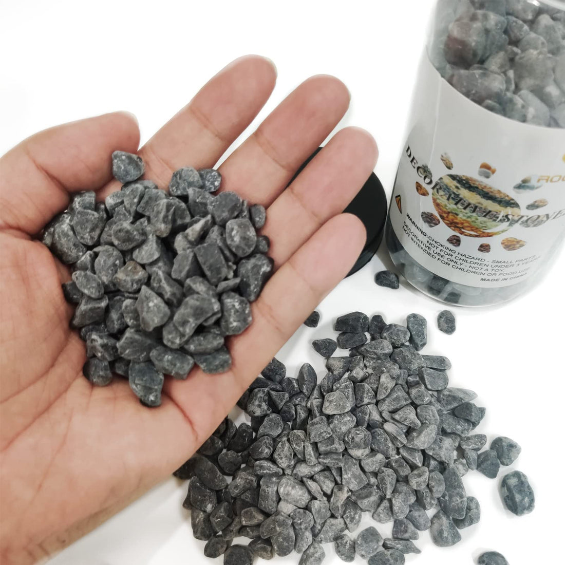 River Pebbles Rocks Stones Garden Gravel Vase Fillers 1.6LB Mini Grey Natural for Aquarium,Fish Tank,Terrarium, Fairy Gardening,Top Dressing,Bonsai,Zen Garden,Air Plants Succulent,Soil Cover