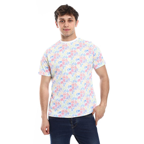 Andora Mens Basic Cotton T-Shirt 37S24M30304 Western