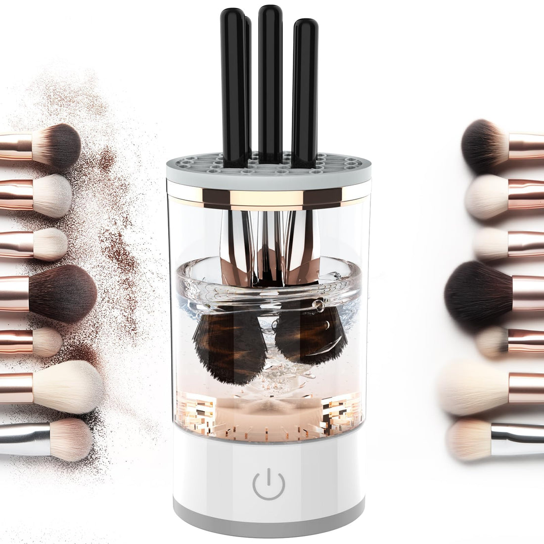 Electric Makeup Brush Cleaner, Makeup Brush Cleaner Powered Via Fits Most Size Makeup Brushes Gift for Women