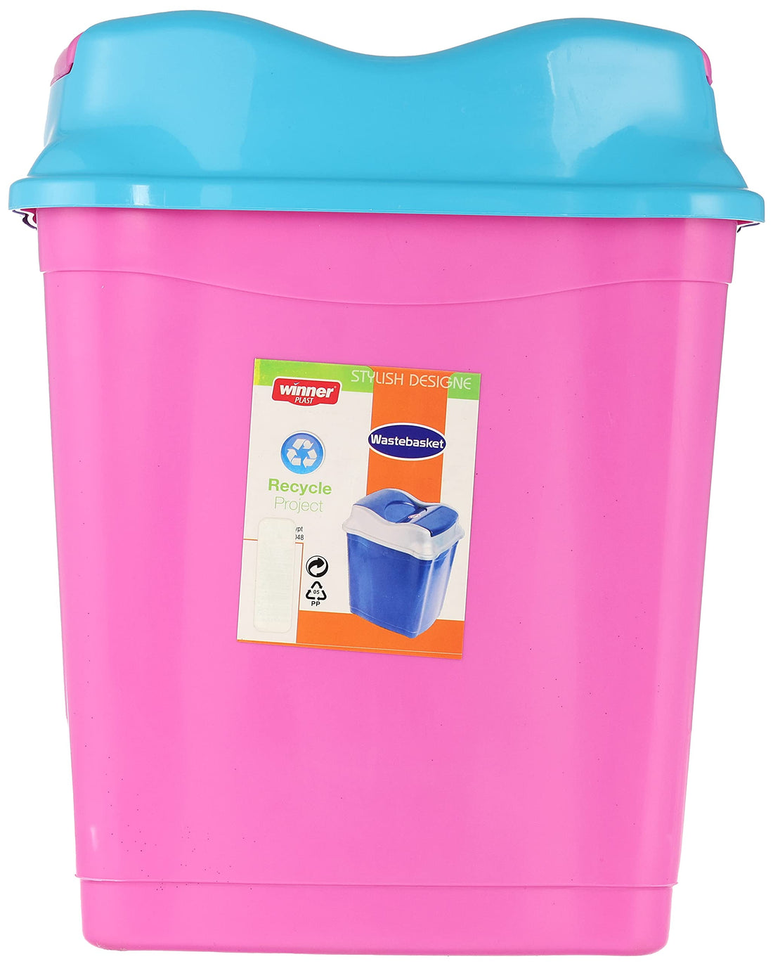 winnerplast سلة مهملات بغطاء متأرجح من وينر بلاست 9 لتر - الوان متعدده