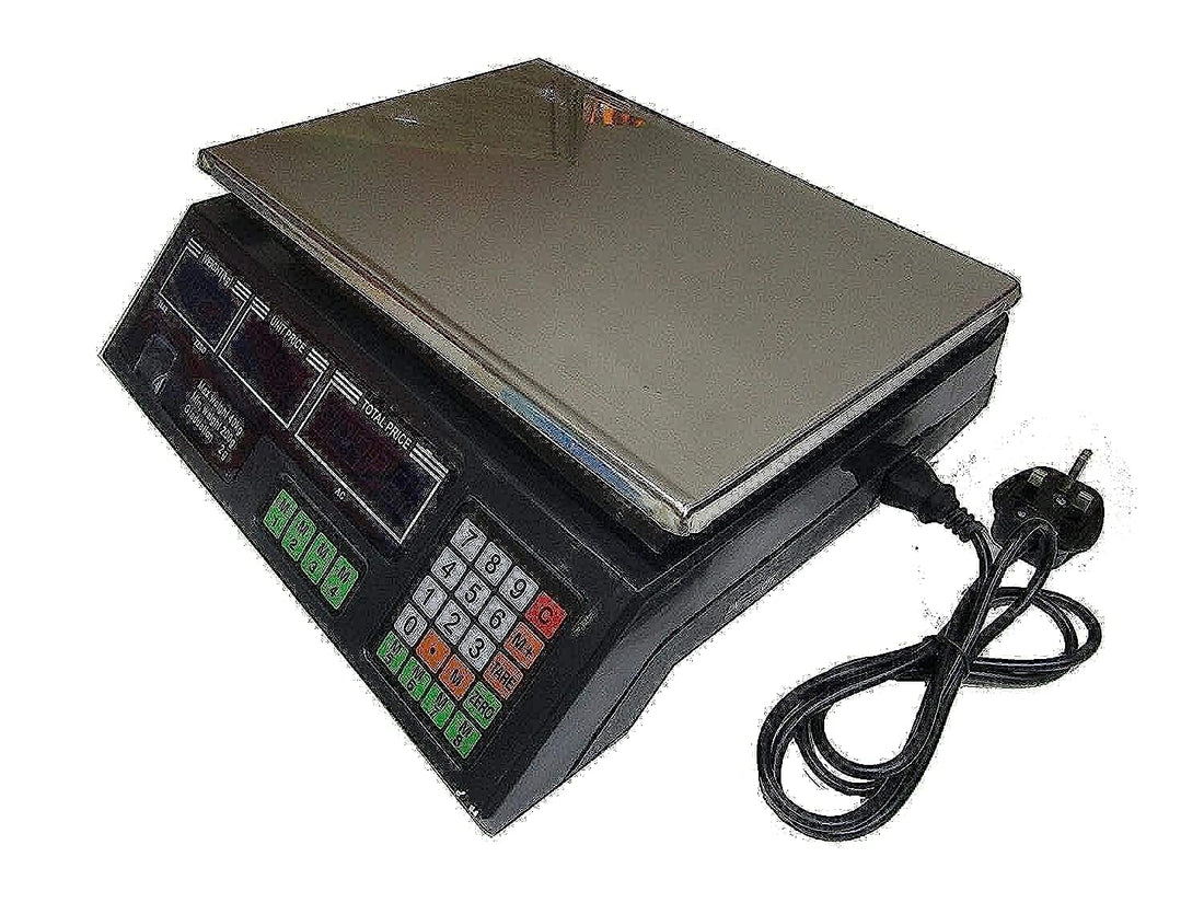 Generic Digital Countertop Electronic Scale - 40 Kilo, Black, Plastic, Weighing Scale