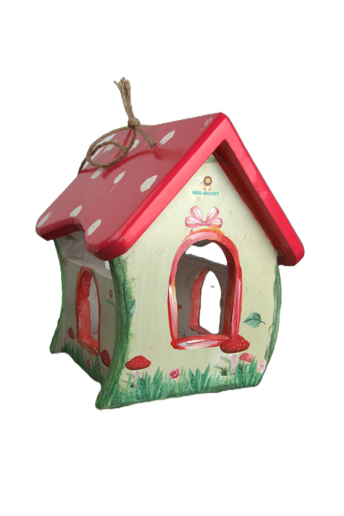 Mau Bastet Rustic Fantasia Smurfs Hut Wooden Bird Erosion - Versatile Garden & Balcony Decor (Corrosion, Kids Toy, Home Decor) - Treated and Weatherproof Wood - 2 kg