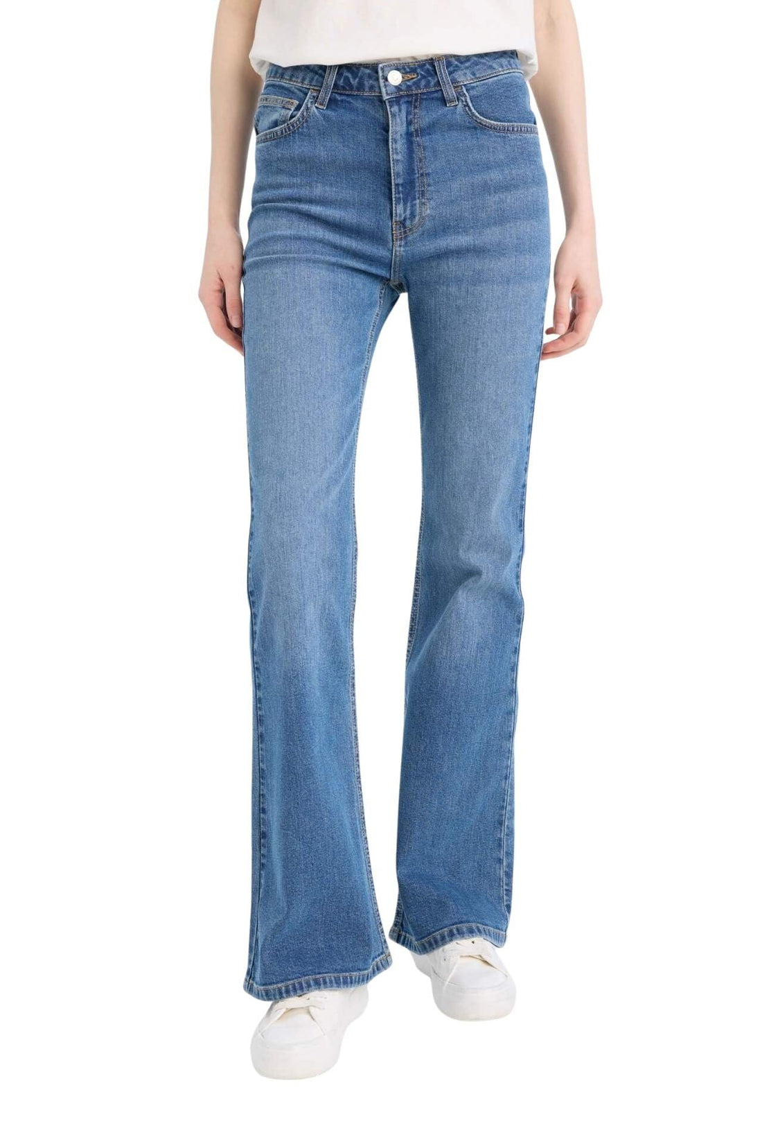 DeFacto Woman Special Collection Mia-Flare Denim Trousers,Mid Blue 36