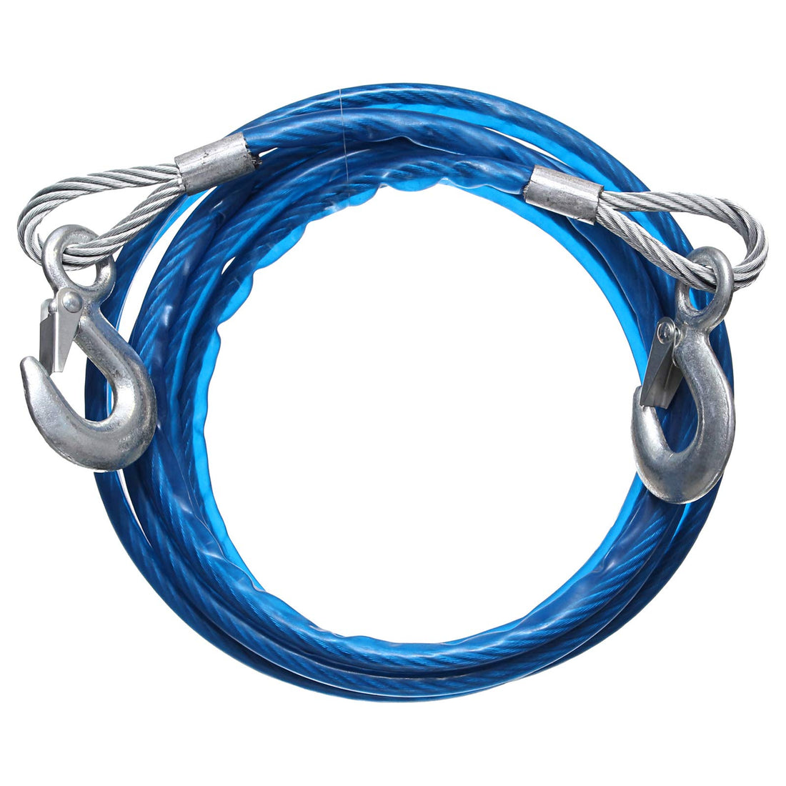 Car Compact Convenient Steel Towing Rope , 10MM*3M , Blue