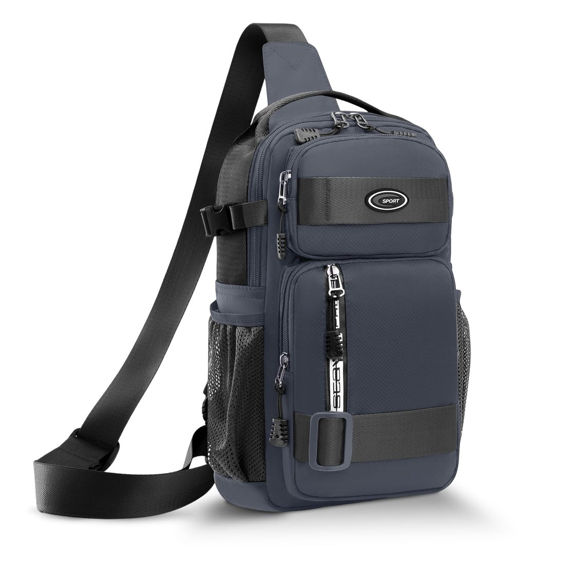 CARRY TRIP Small 8 L Backpack Men Crossbody Bag Business Trend Cycling Hiking Travel Bag Fashion Shoulder Bag 1 Compartment, 4 Zip Pocket And 1 Side Bottle Pouch/Men Sling Bag