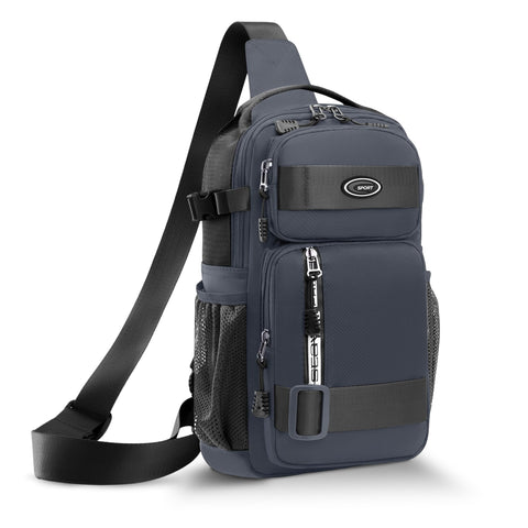 CARRY TRIP Small 8 L Backpack Men Crossbody Bag Business Trend Cycling Hiking Travel Bag Fashion Shoulder Bag 1 Compartment, 4 Zip Pocket And 1 Side Bottle Pouch/Men Sling Bag