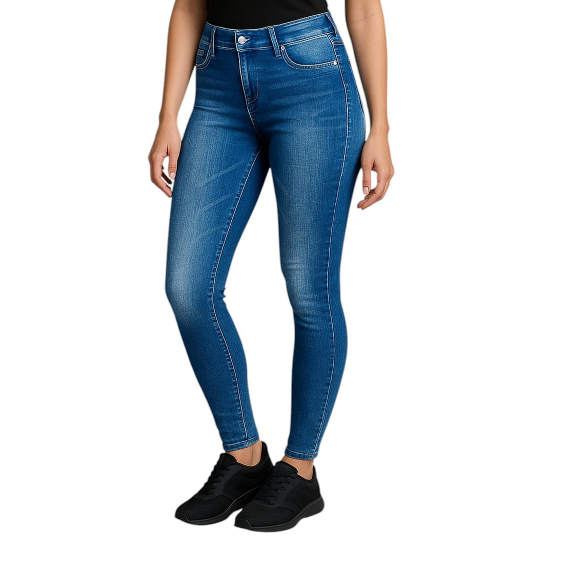 MIZAYEH Women's High Waist Leggings Ice Printed Jeans Fashion Elastic Sport Daily Wear Leggings for Girls and Women