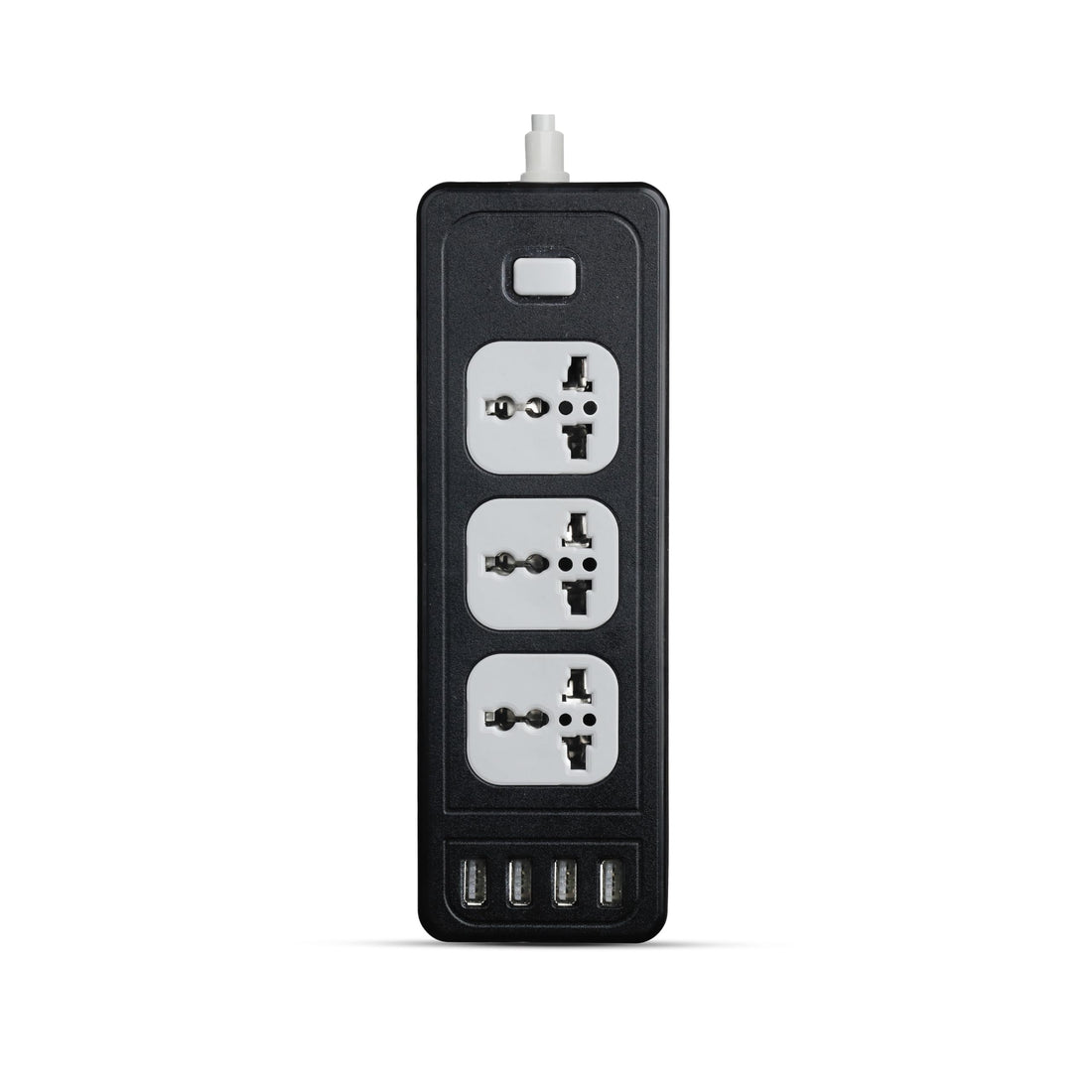 G-Power GP310 Overload Protection Power Strip Containing A Universal Smart Socket And Four USB Ports With 2 Meter PVC Wire 240 Volt Maximum - Black