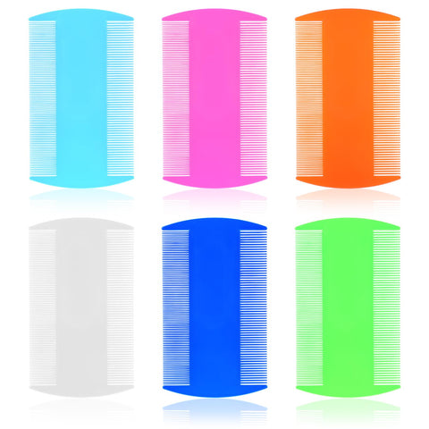 Mabor 6Pcs Fine Tooth Lice Combs for Thick Hair, Flea Nit Scalp Comb for Dandruff Removal, Fine Tooth Comb for Adults, Kids, Pet Cat, Dogs