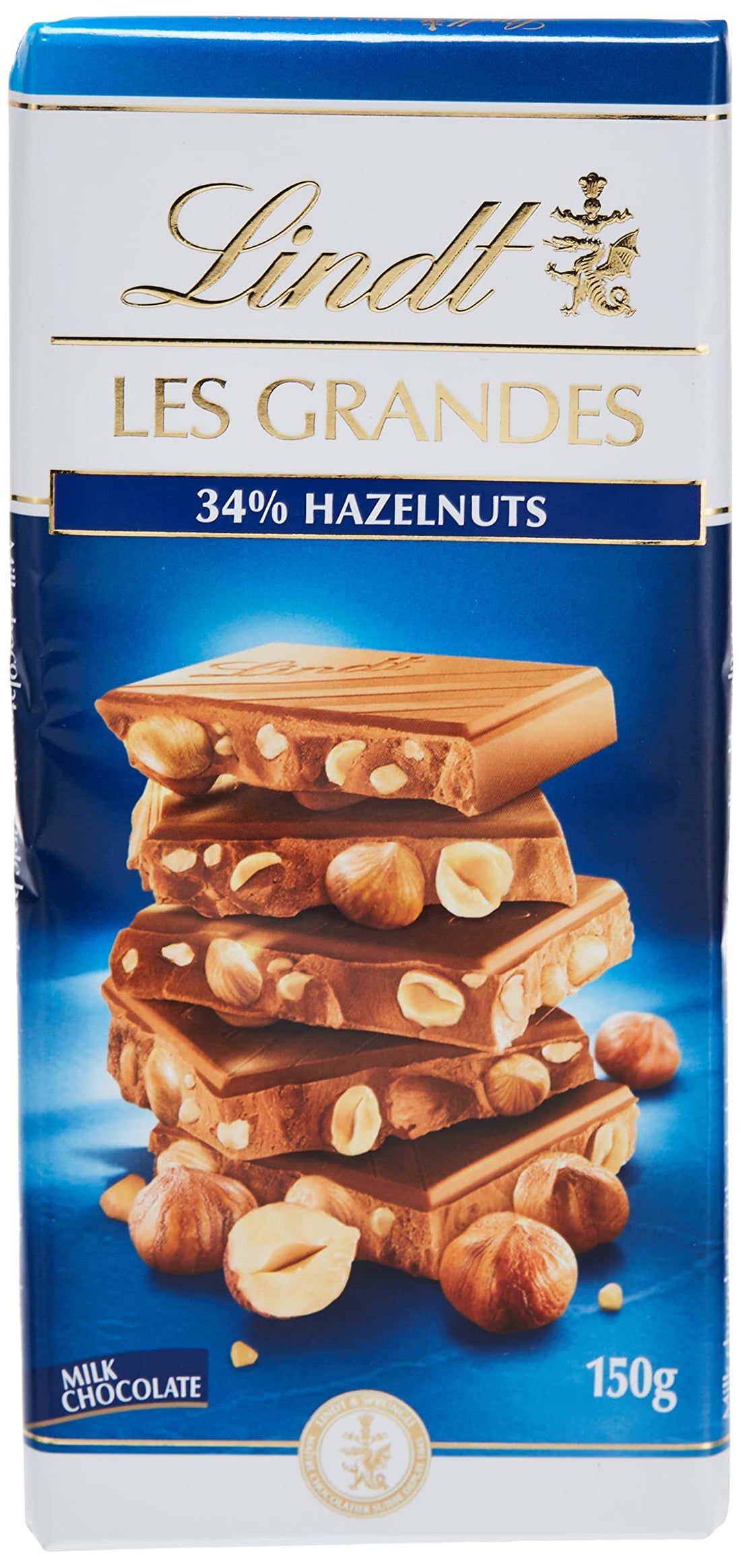 Lindt Les Grandes Milk Hazelnut 150g