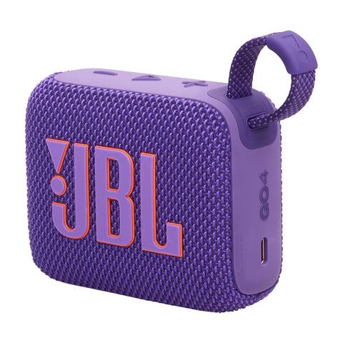 JBL GO 4 Portable Bluetooth Speaker with IP67 Waterproof Design, 7H Playtime, PlaytimeBoost, JBL Pro Sound, Deep Bass, Multi-Speaker Connection for Stereo Sound - Purple|1 year Manufacturer warranty