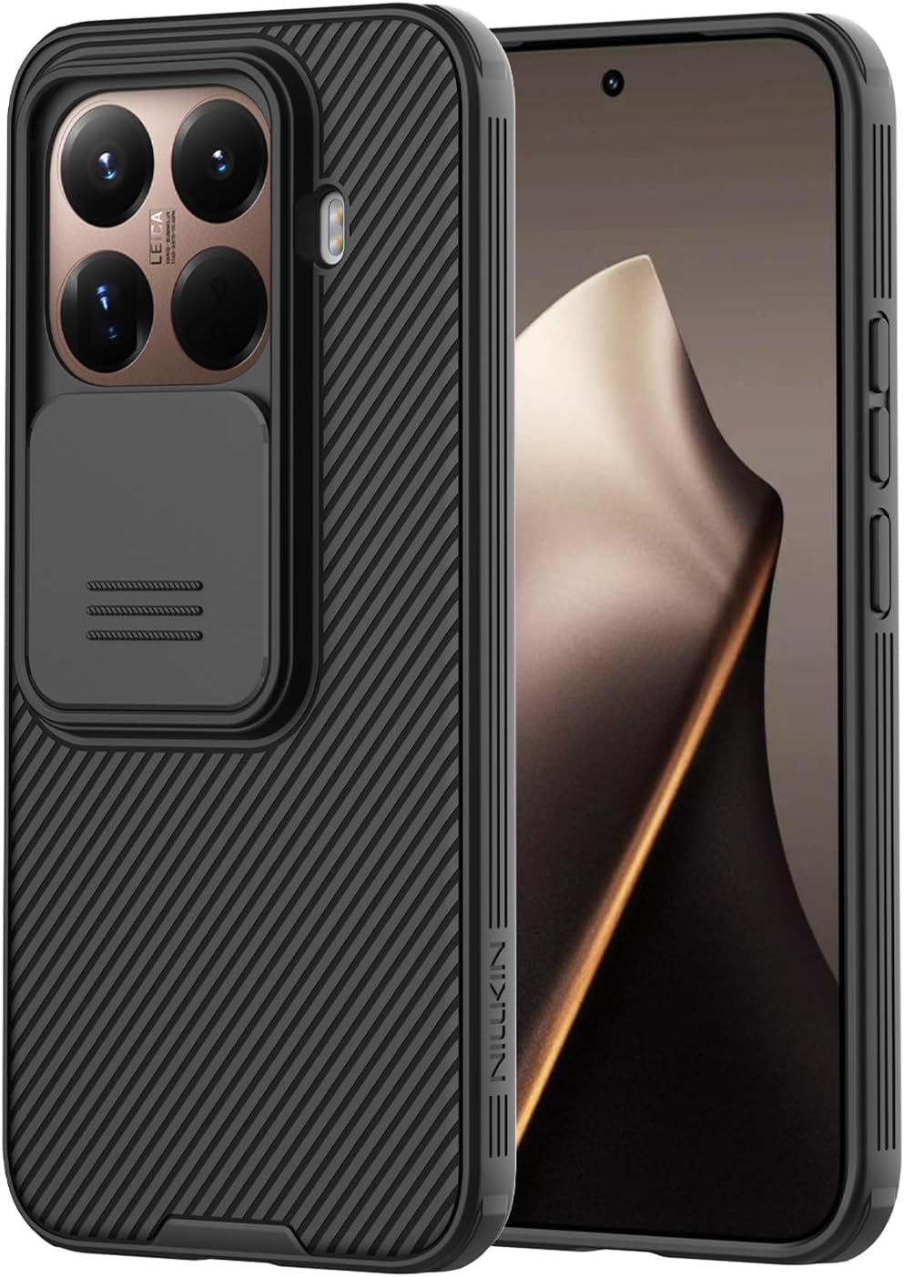 Nillkin For Xiaomi 15T Pro Case 2025 5G Camera Protection with Slide Camera Mobile Phone Case, Shockproof and Scratch-Resistant, Compatible with Xiaomi 15T Pro 6.83 Inch - Black (Xiaomi 15T Pro)