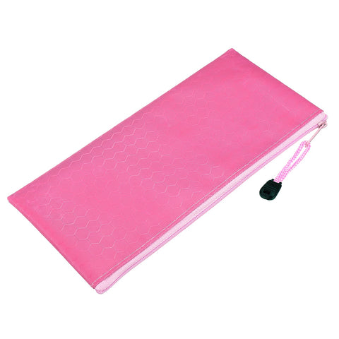 PATIKIL Waterproof Zipper File Bags, 10 Pack A6 Size Document Pocket Storage Organizer Pouch for Travel Office Supply, Pink