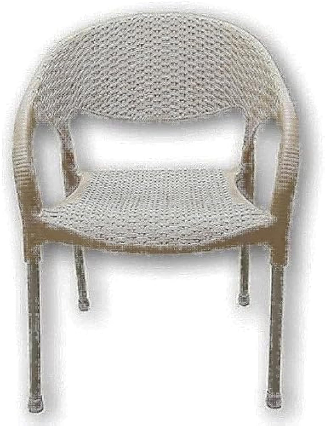 Plastic Chair with Metal Legs,Beige