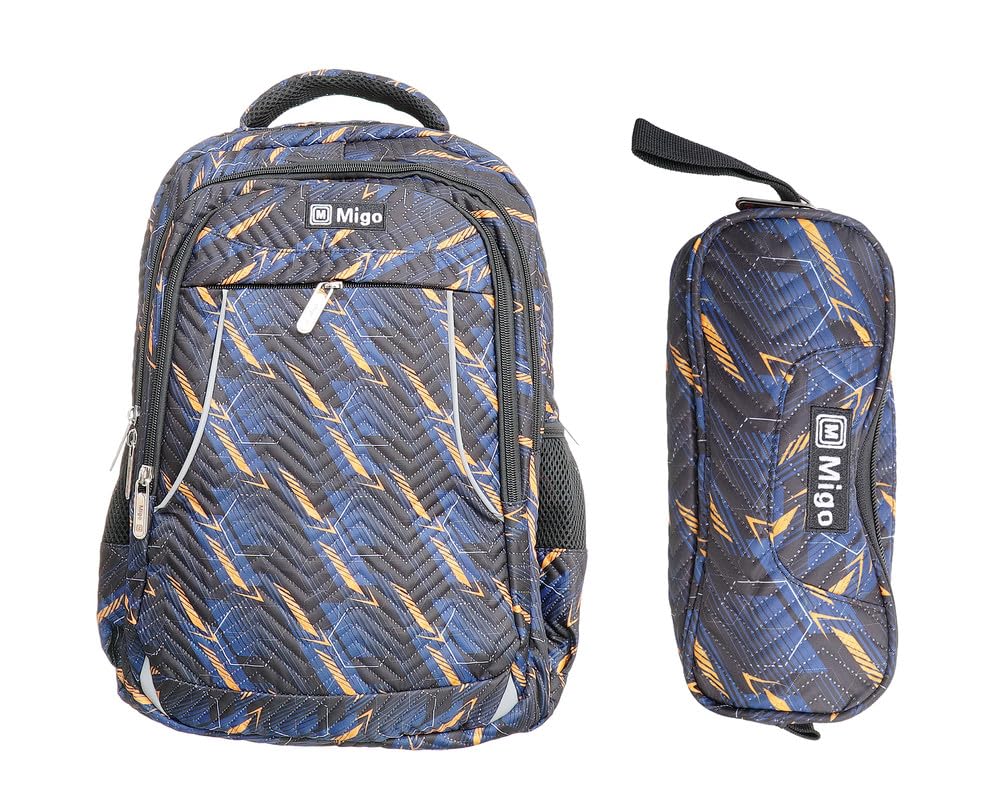 Migo Set Laptop School Backpack 18"+ Pencil Case