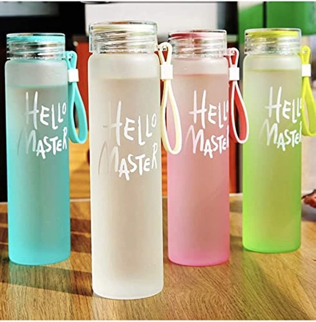 Mehar's enterprise hello master glass water bottle with cover