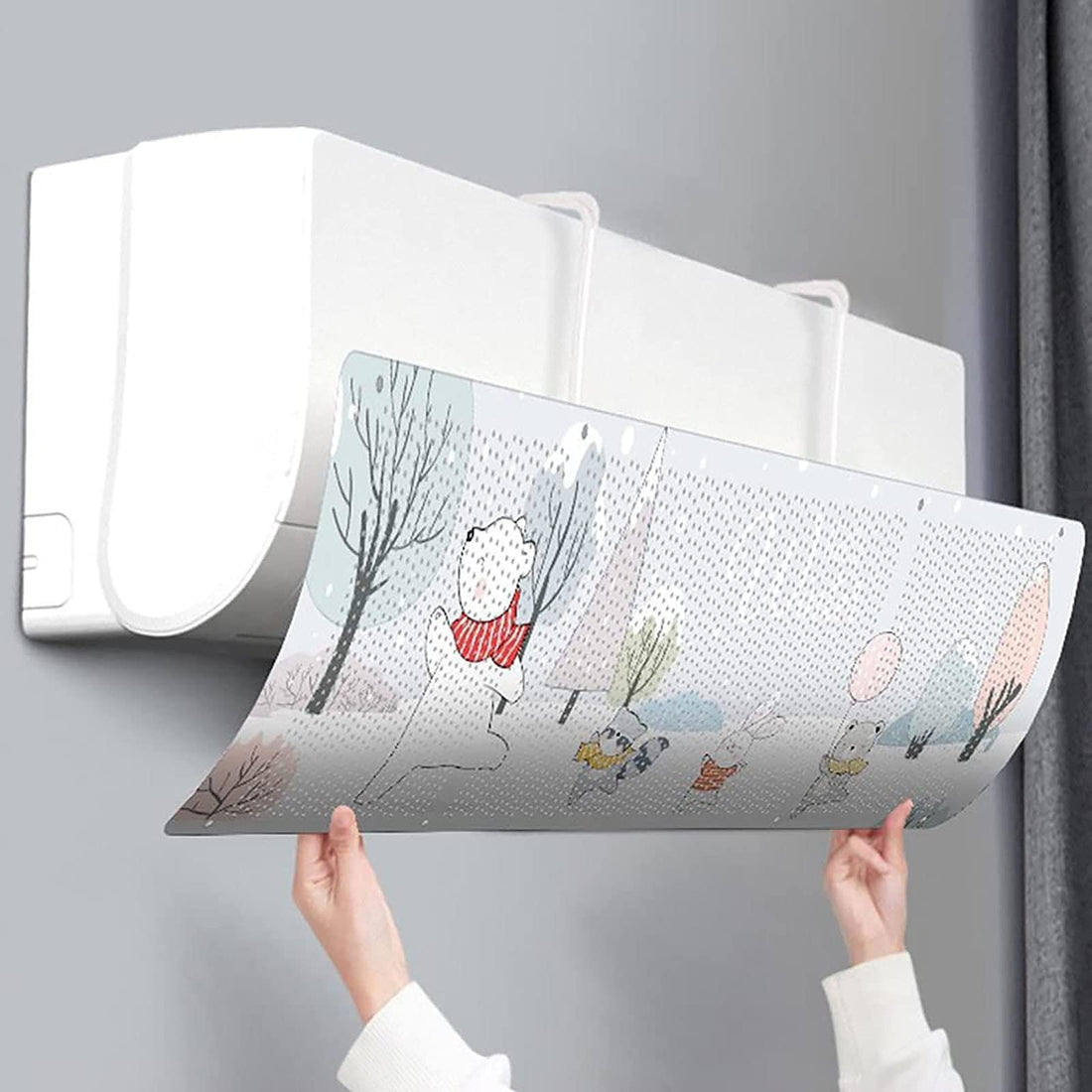 BitQuirk Air Conditioner Deflector Directly Deflector Air Conditioner Deflector with Protective Cover and Adjustable Wind Separator Wanda.Store