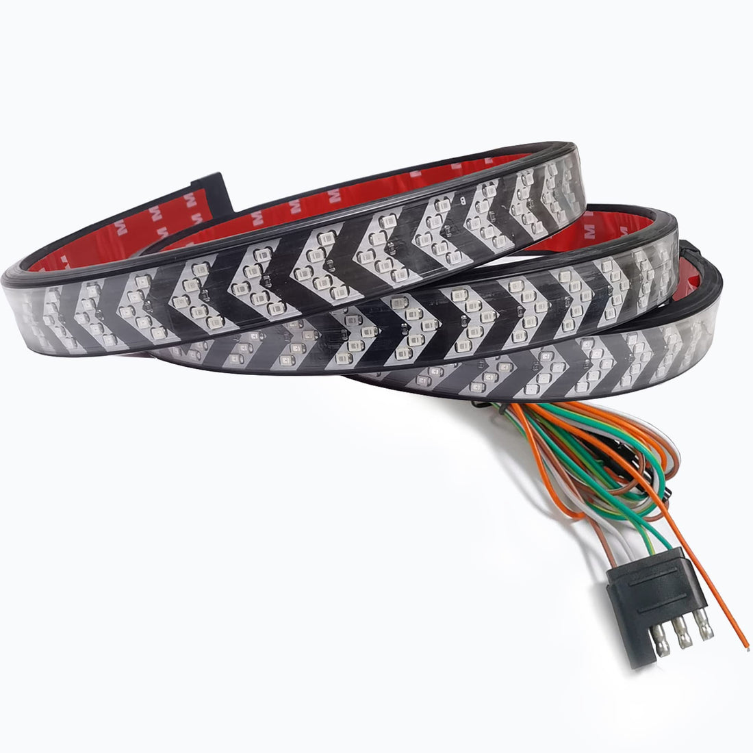 48in LED Tailgate Light Bar,Arrow Steering Red White LED Truck Tailgate Strip-Full Functions Brake,Running,Turn Signal,Reverse Light for Truck Trailer SUV RV Car Camper,360pcs LEDs,DC 12V