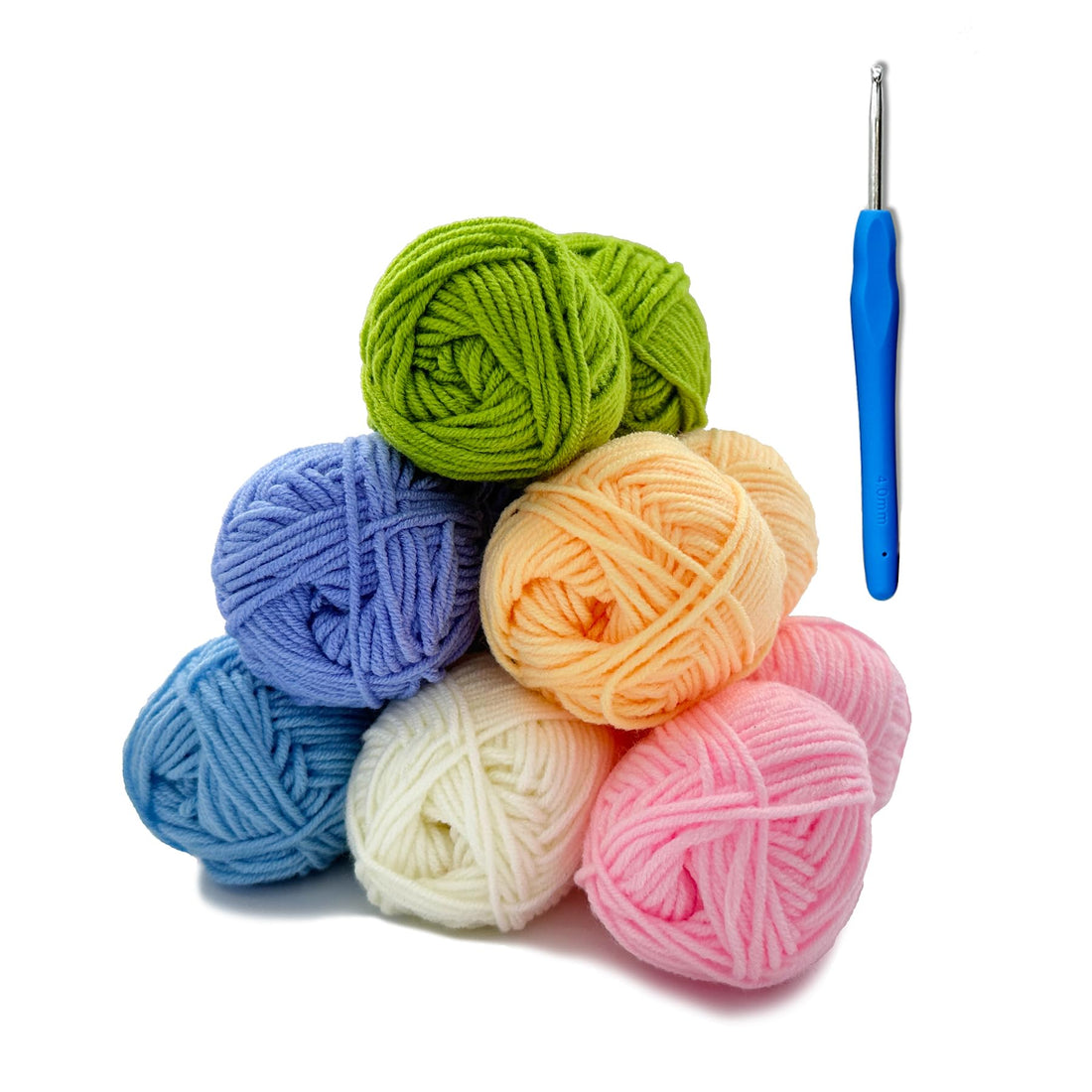 Knitting Wool Crochet Yarn Double Knitting Wool, Yarn for Crochet Acrylic Wool for Knitting 6 x 25g