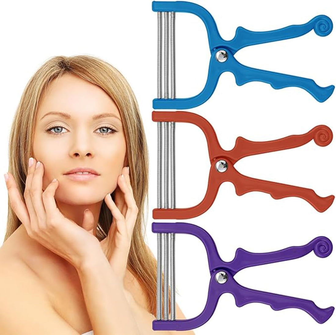 Spring Hair Remover - 3 Pack Face Hair Remover, Manual Portable Epilator, Beauty Epilator Beauty Tools, for Women Face Hair Removing