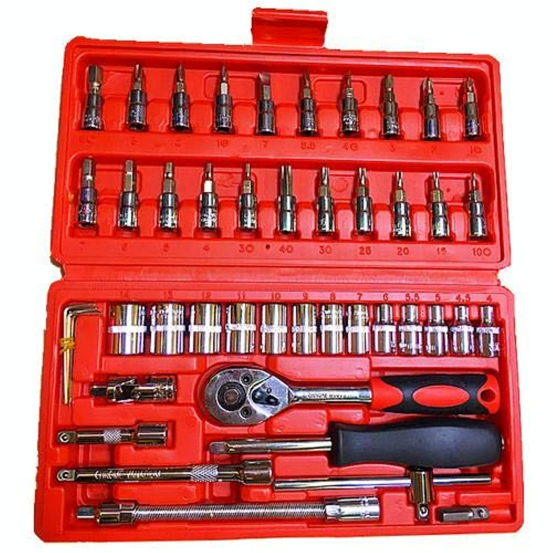 Socket Ratchet Wrench Combination Tools Kit (14in) 46 Pieces