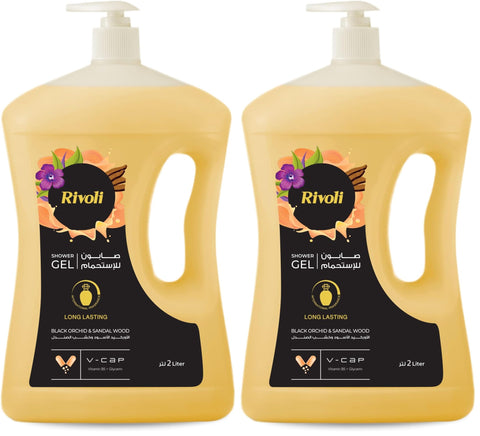 Rivoli shower gel black 2 l (Pack of 2)