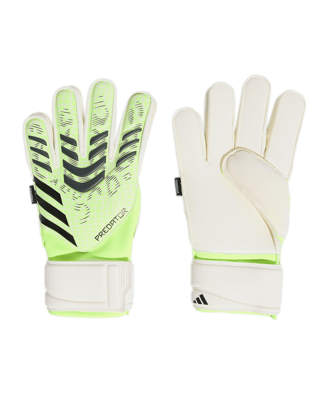 Adidas Predator Match Fingersave Goalkeeper Gloves For Unisex Green 10