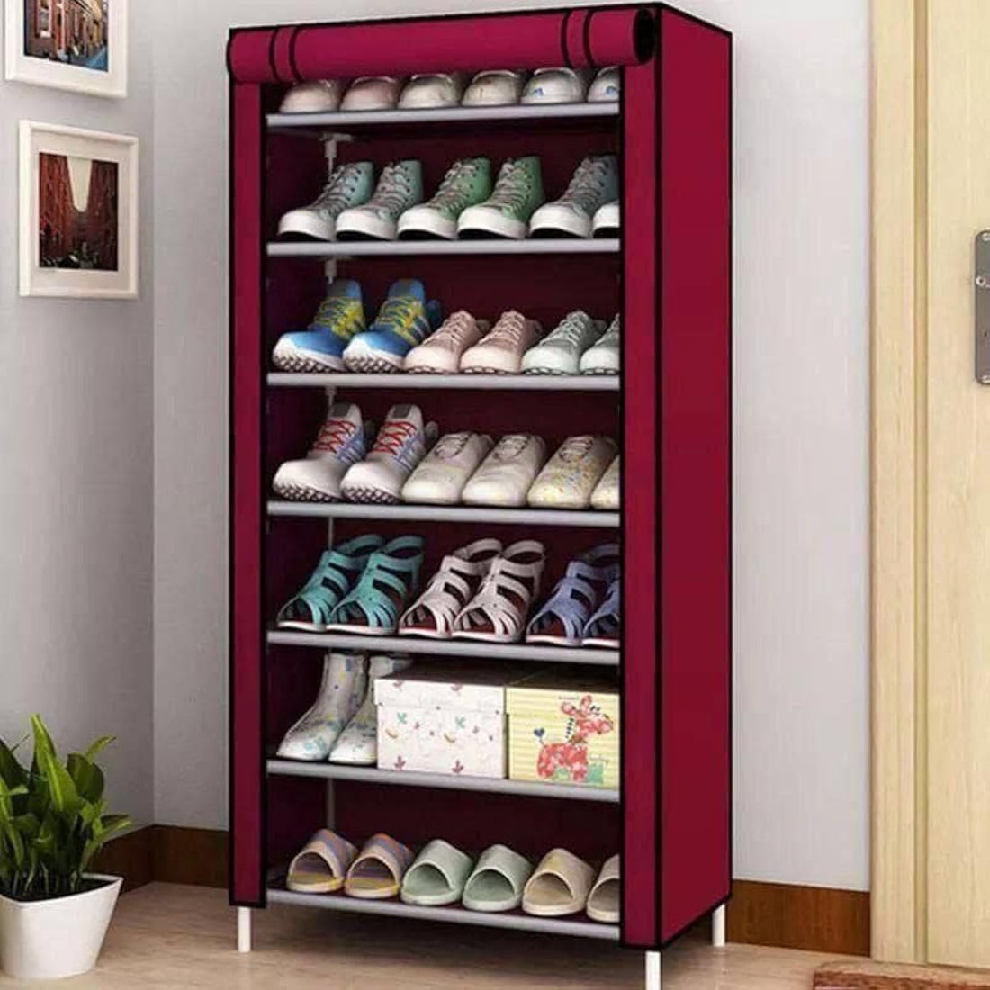 10 Door Belt Heavy Duty Metal Shelves Cloth Imported