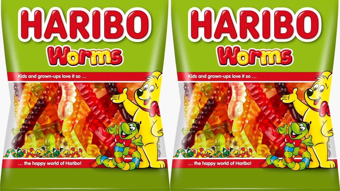 Haribo worms Fruit Flavours, 65g, 2-Packs