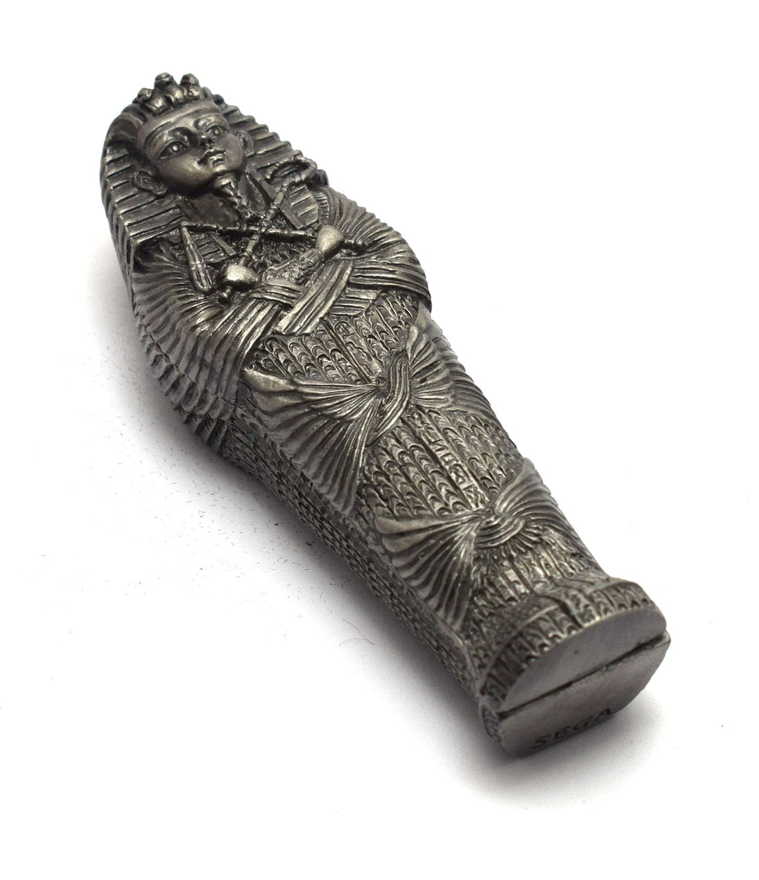immatgar pharaonic Decorative Mummy coffin from Metal ancient Egyptian souvenirs gifts handmade Home decor collectibles Sculptures (Metalic - 10.5 CM Long)