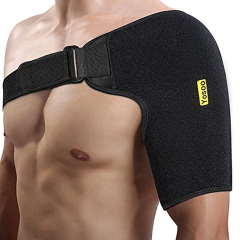 Yosoo Shoulder Support, Neoprene Shoulder Brace Support for Rotator Cuff Injury AC Joint Dislocated Prevention and Recovery One Size Adjustable Fits Both Left or Right Shoulder
