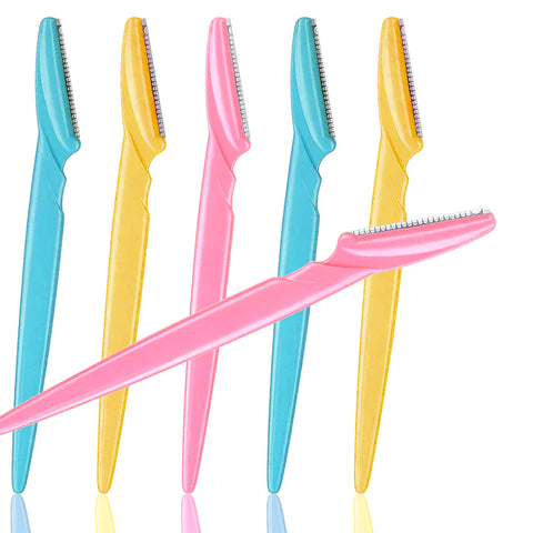 6 pcs Eyebrow Shaver Shaper Safe Facial Hair Removal Razor Face Trimmer for Dermaplaning Tool for Women and Men