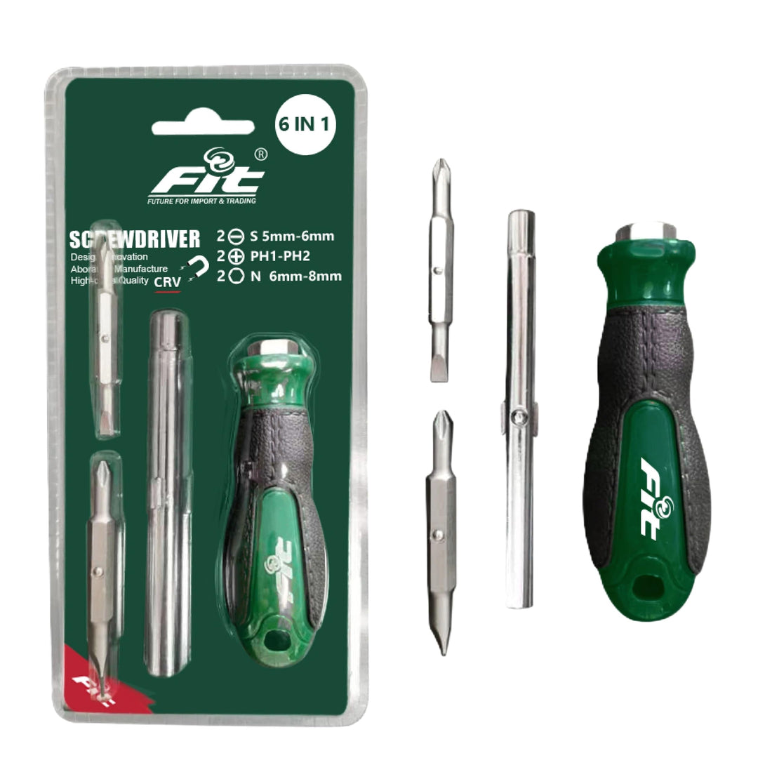 Fit Screw Driver Ph1&Ph2&Sl5&Sl6&6Mm&8Mm) 1 Piece(49041700)