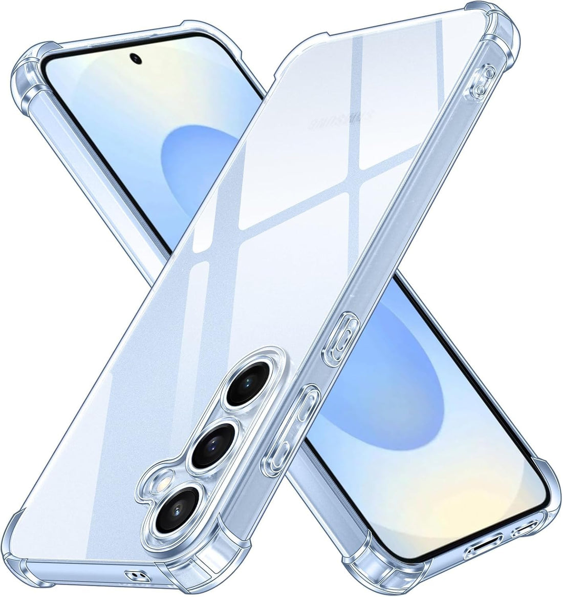 GRABIST Clear Case for Samsung Galaxy S25, Shockproof Back Cover with Camera Protection, Reinforced Edges (Samsung Galaxy S25)