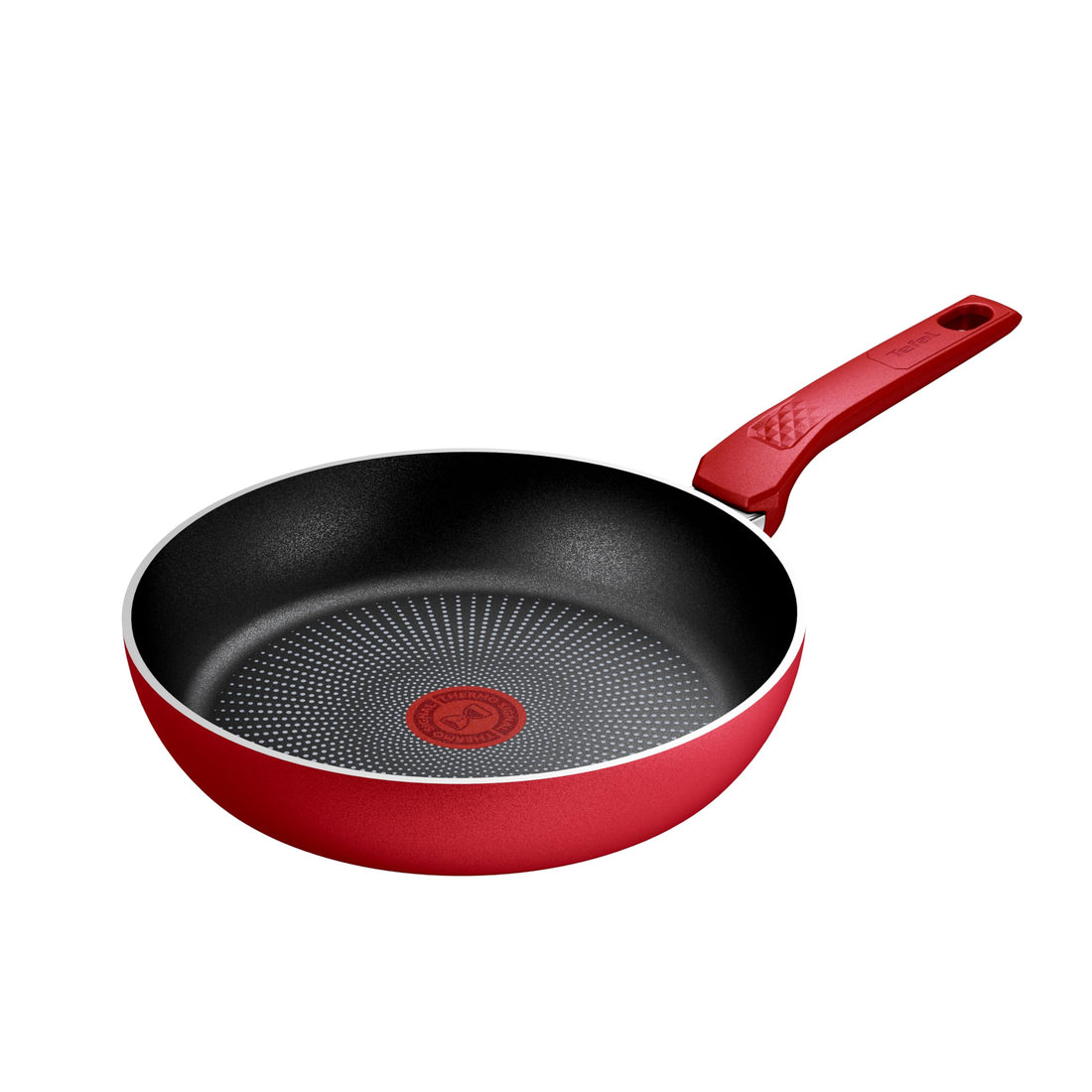 Tefal Expert Fry Pan with Ergonomic Handle, Non-Stick Titanium Coating 2X, Size 20, Thermo Signal technology, Advanced Induction Base, Red - C2891101