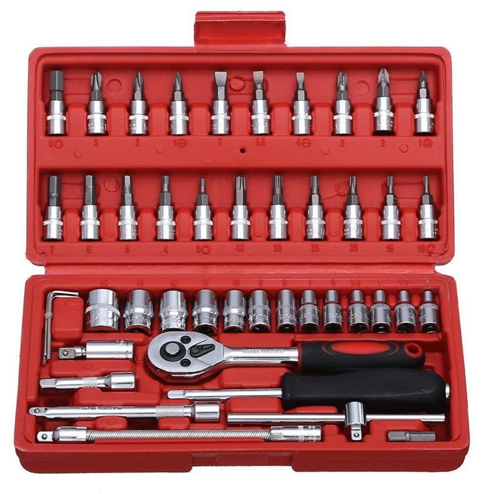 46 in 1 Multi Purpose Case Precision Hex Socket Set (Multicolor)