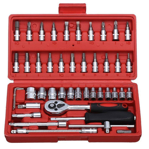46 in 1 Multi Purpose Case Precision Hex Socket Set (Multicolor)