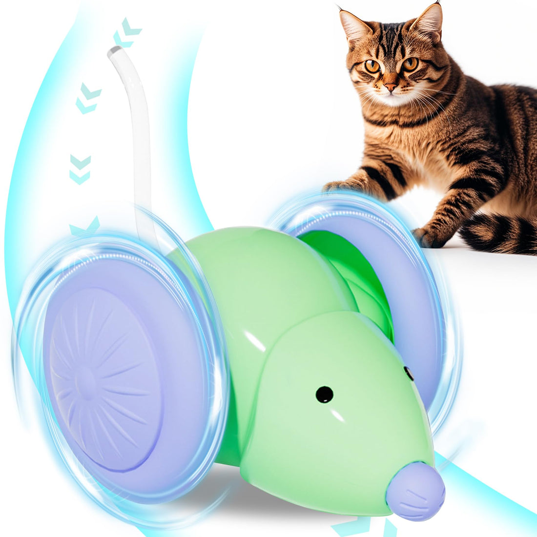 Sunshine smile Cat Toy Electric Play Mouse, Interactive Cat Toy, Electric Remote Control, Self-Employment, Mouse Pet Toy Remote Controlled