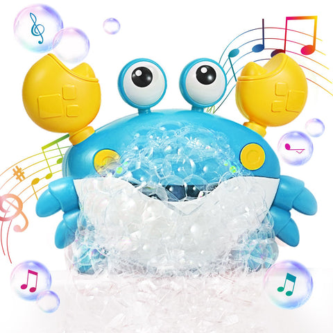 Deejoy Crab Bubble Bath Maker for The Bathtub,Blows Bubbles and Plays 12 Children’s Songs,Sing-Along Bath Bubble Machine Baby, Toddler Kids Bath Toys Makes Great Gifts for 3 Years Girl Boy (Blue)