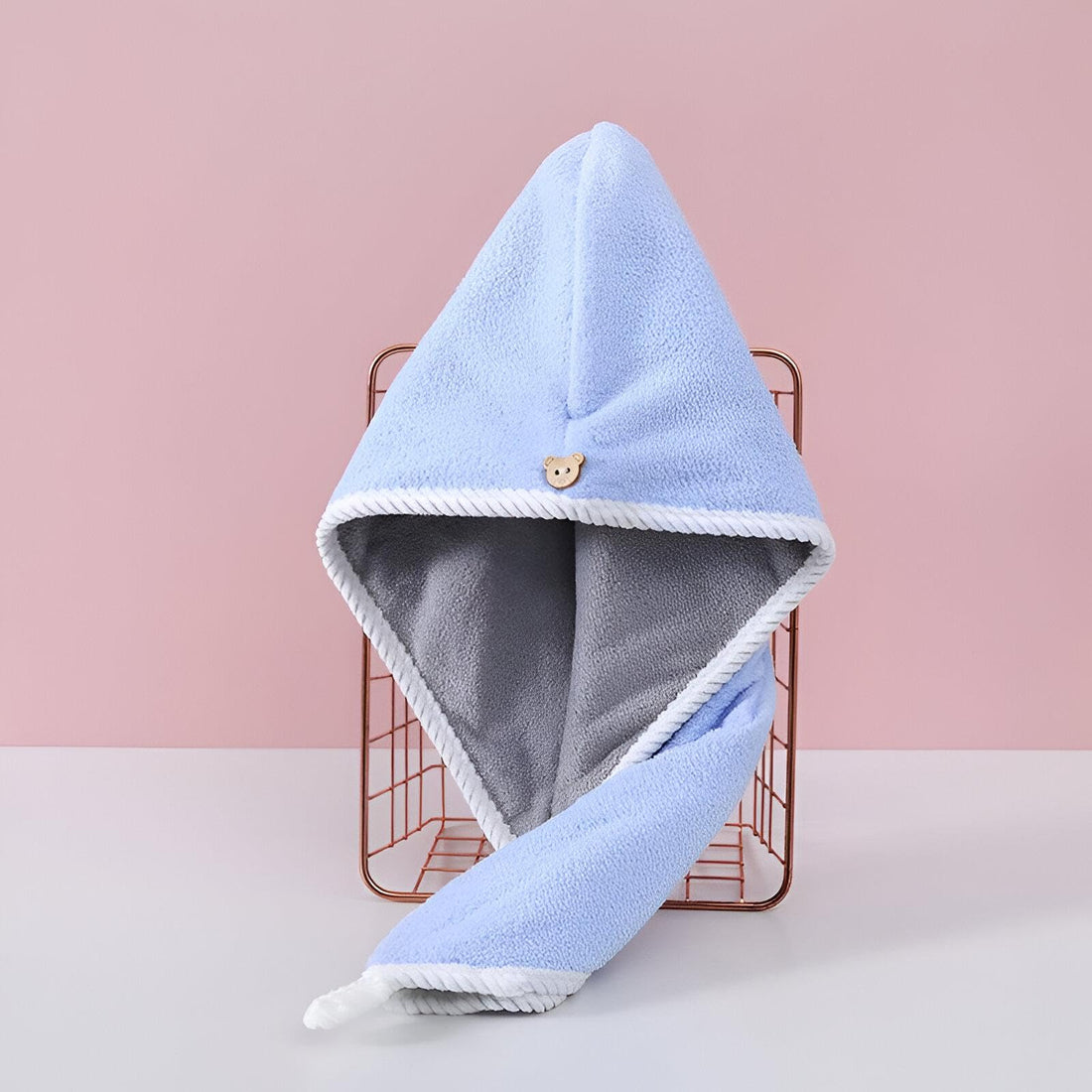 Soft Plush Baby Throw - Sherpa fleece reversible blanket with pastel colors and charming bear embellishment, designed for comfort and safety in every use. (blue)