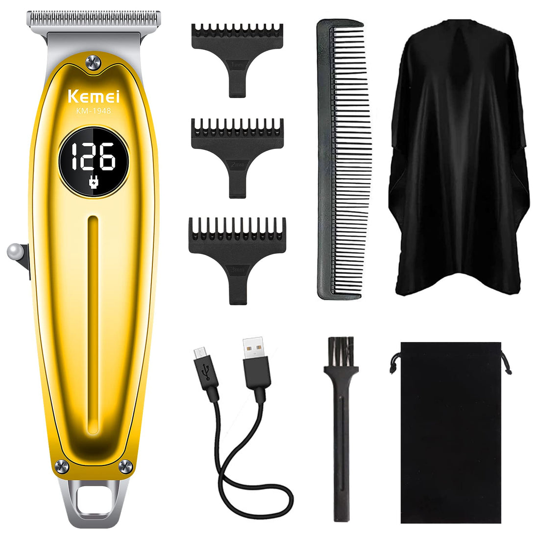 KEMEI Hair Trimmer for Men, KM-1949silver KM-1948silver KM-1948gold (km 1948gold)