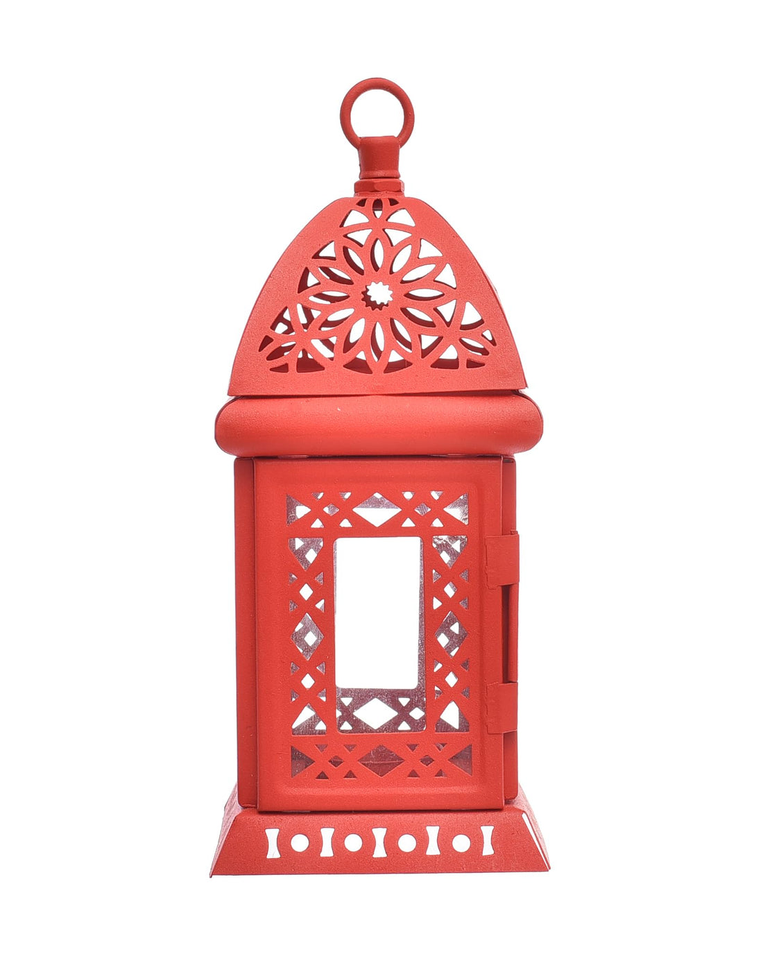 Elnada Square lantern Uniqe Islamic Design For Decorative Home, Patio Decor and Ramadan Celebrations - Red