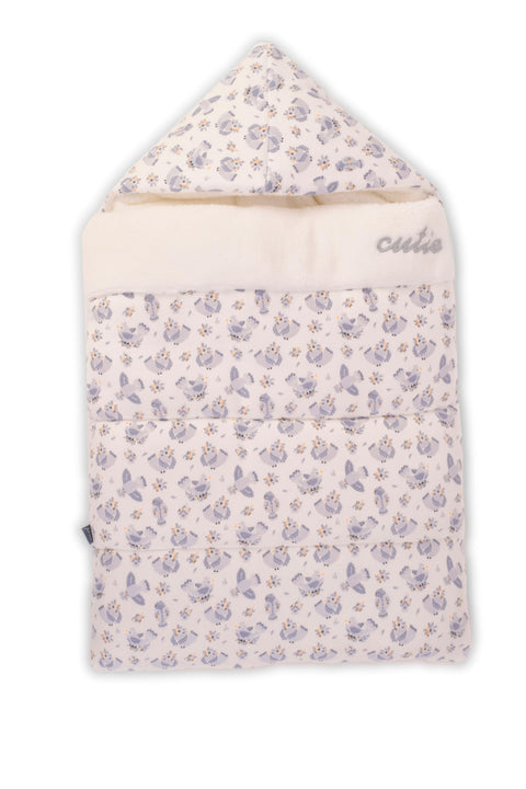 Junior Baby Girl Printed Fur Swaddling Blanket, 3 Months