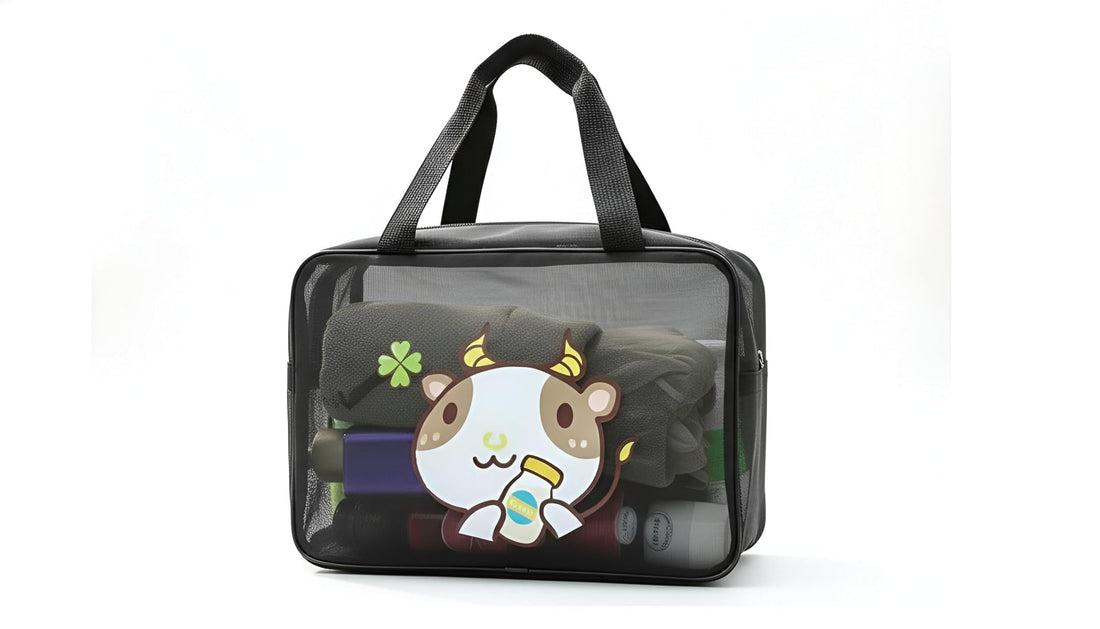 Cute Printed Organizer - 3-Piece Handbag Set with Clear Front, Easy to Carry, Perfect for Work and Travel (model 2)