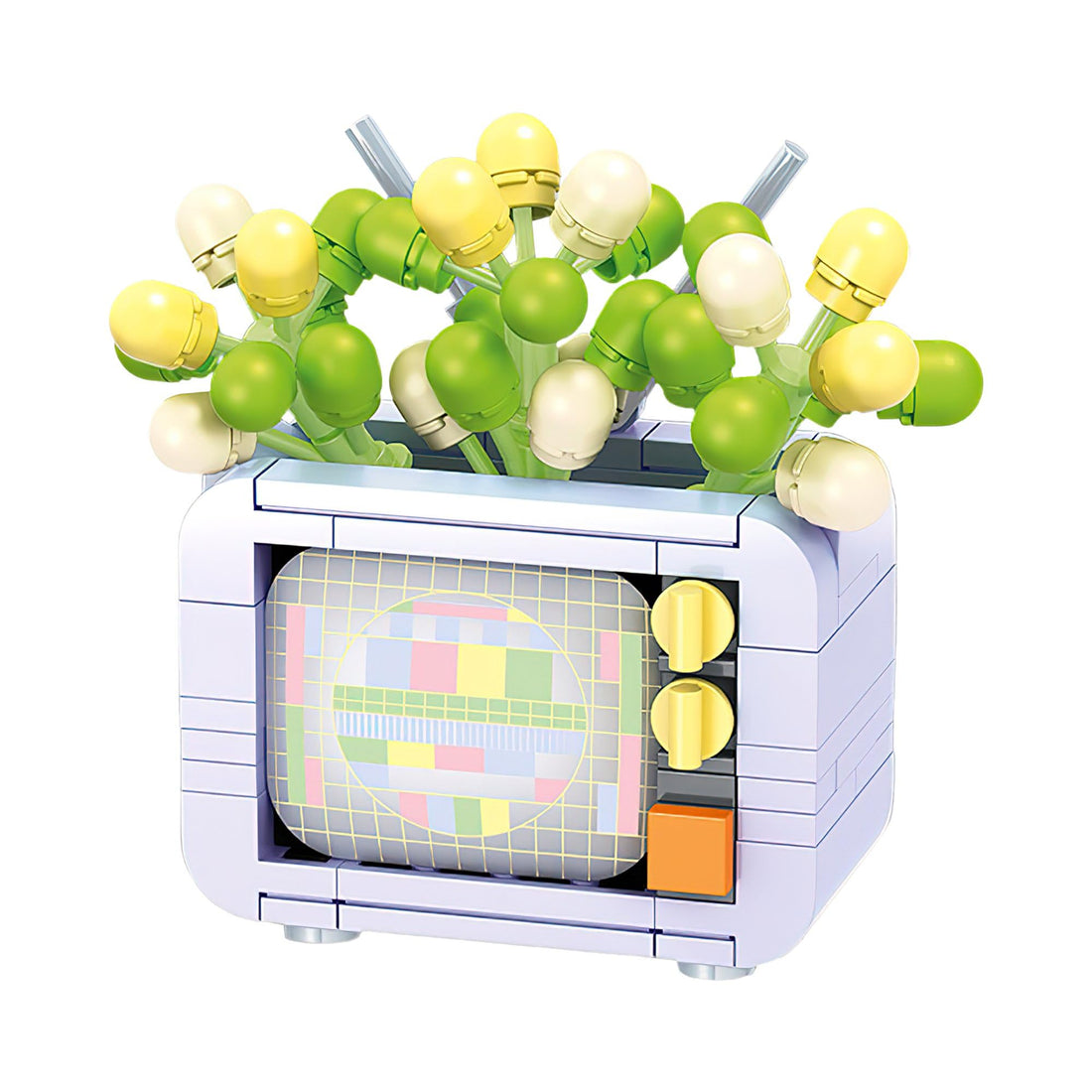 TOYS LAND Succulents Building Blocks Classic Household Appliances model building set, 179PCS Mini Blocks Succulent Plants and Retro Appliances Toys for Home Decor, for Aldults Kids 6+ (TV)